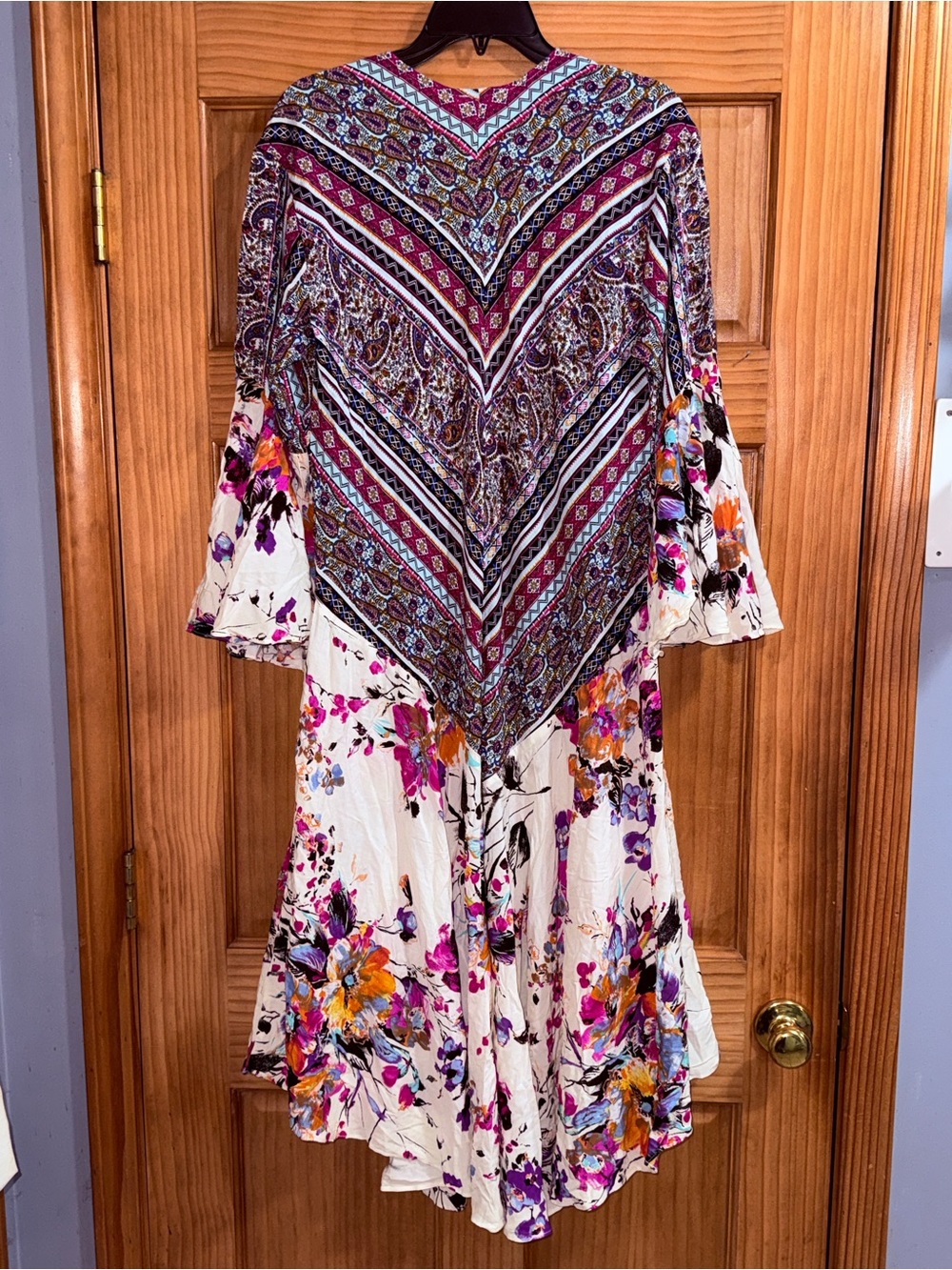 NWT Umgee “Full of Blooms” Kimono-Purple & Cream w/Multicolor Floral Accents-M - Picture 9 of 14